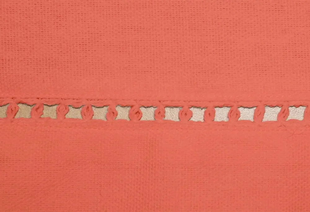 Lushomes Light Red Plain Dining Table Cloth (Pack of 1)