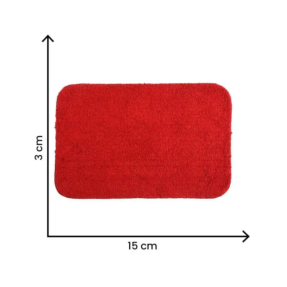 Lushomes Maroon Bathmat with High-Pile Microfiber (1800 GSM)