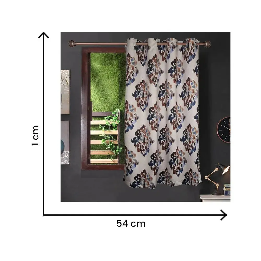 Lushomes Multicolour Abstract Blackout Window Curtain