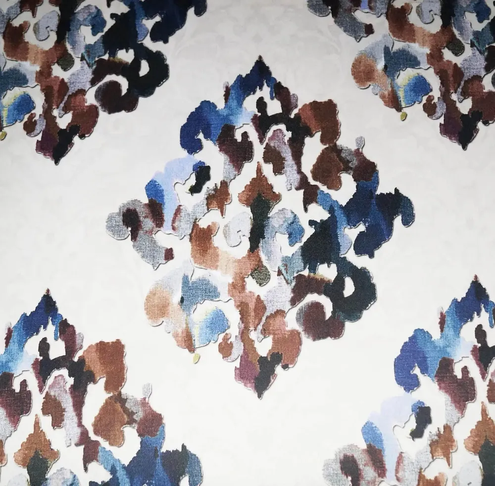 Lushomes Multicolour Abstract Blackout Window Curtain