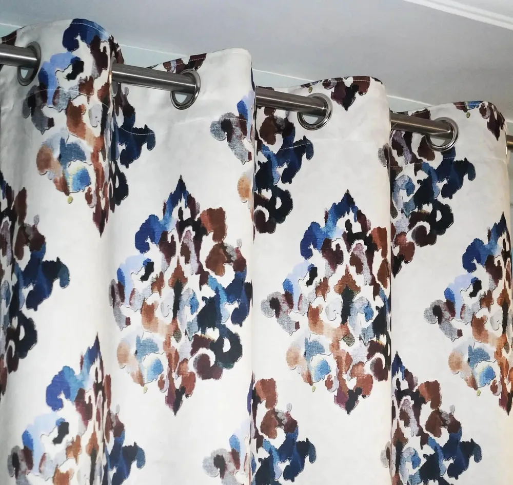 Lushomes Multicolour Abstract Blackout Window Curtain