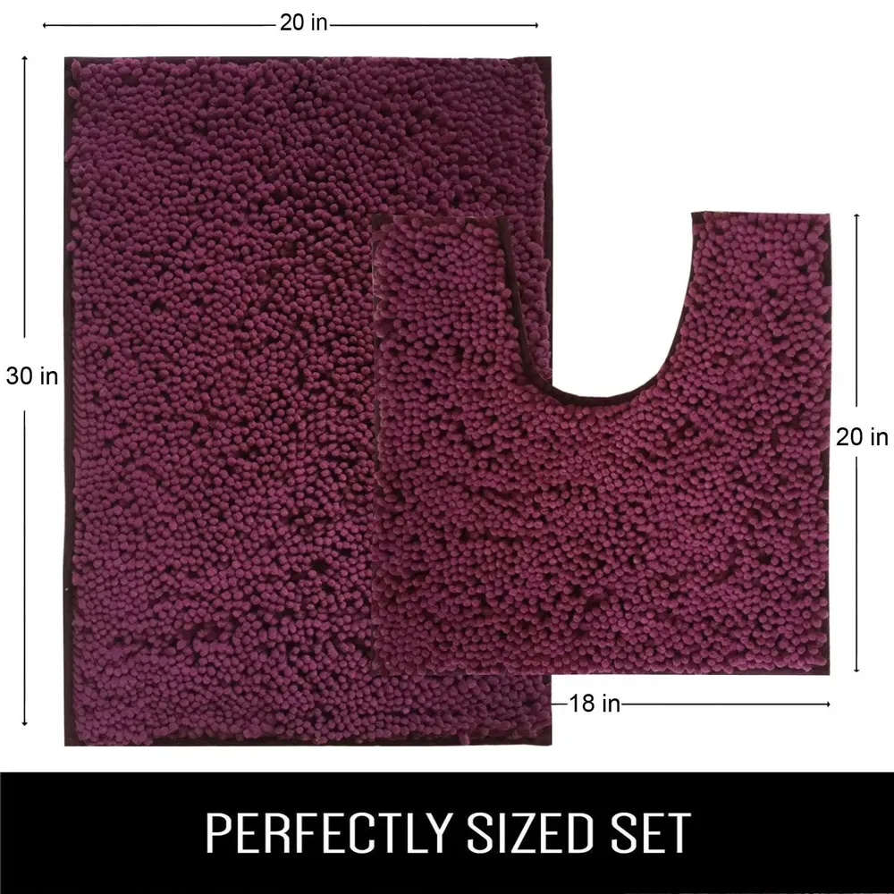 Lushomes Non-Flip Bathmat Set (2200 GSM)