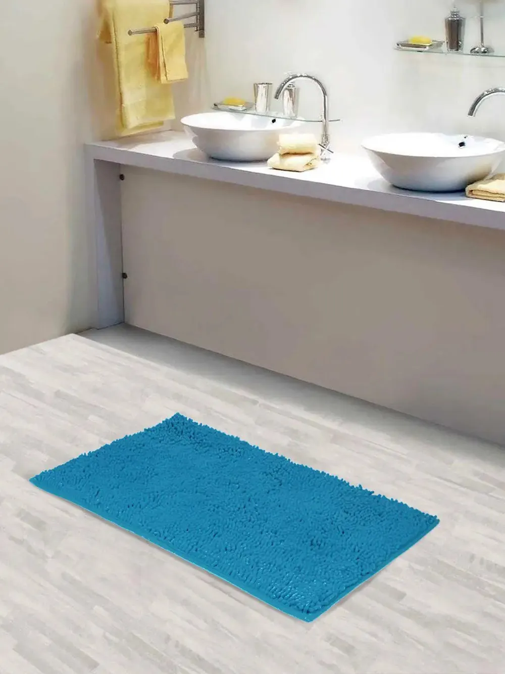 Lushomes Non-Slip Bath Mat With Synthetic Non-Slip Backing