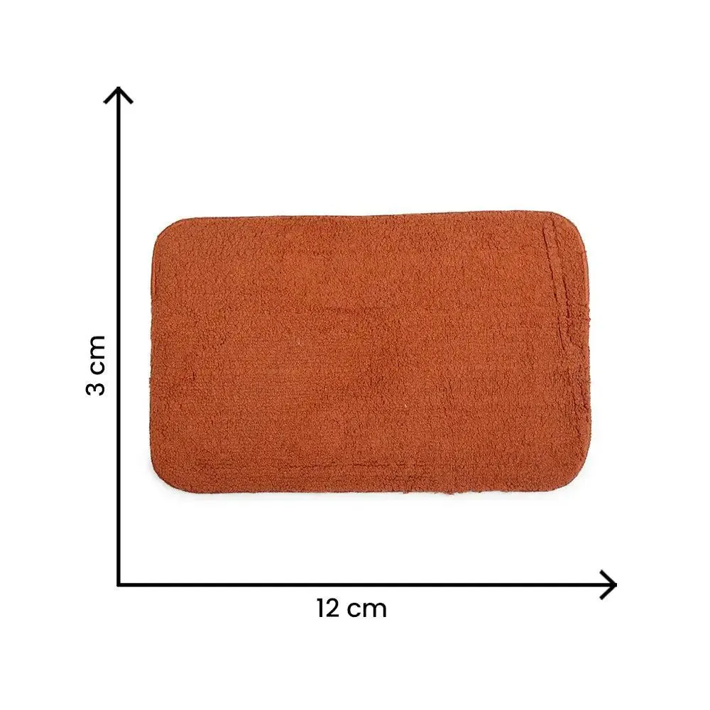 Lushomes Non-Slip Brown Bath Mat with High-Pile Microfiber