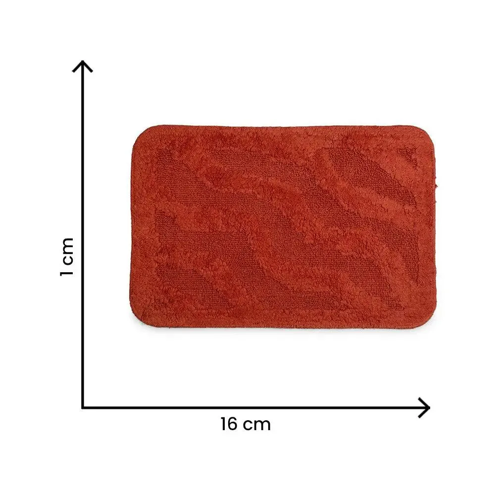 Lushomes Non-Slip Cotton Tobassco Bath Mat