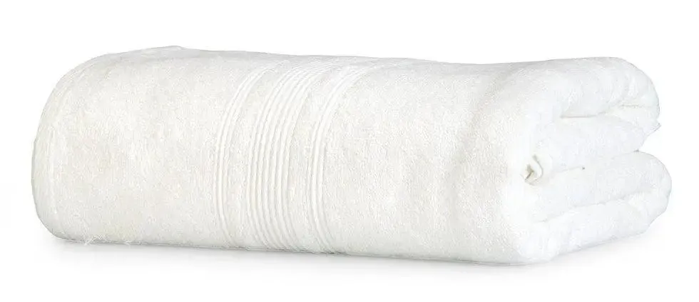 Lushomes Off-White Fluffy Turkish Bath Towel (1 piece)