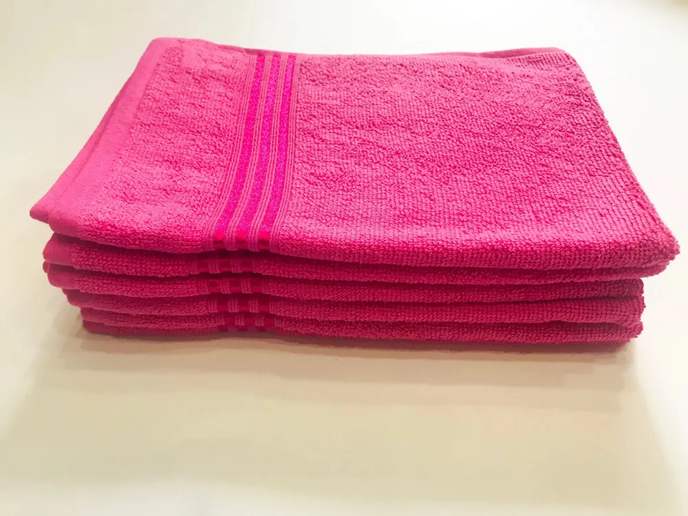 Lushomes Pink Hand Towel Set (Pack of 6)
