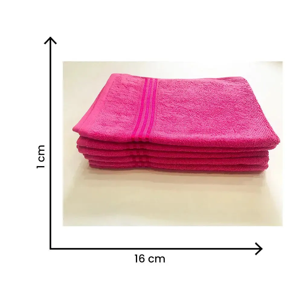 Lushomes Pink Hand Towel Set (Pack of 6)