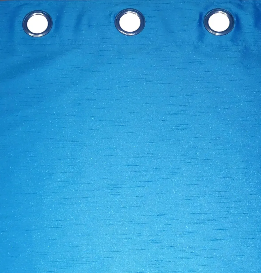 Lushomes Polyester Blue Window Curtain with Lining