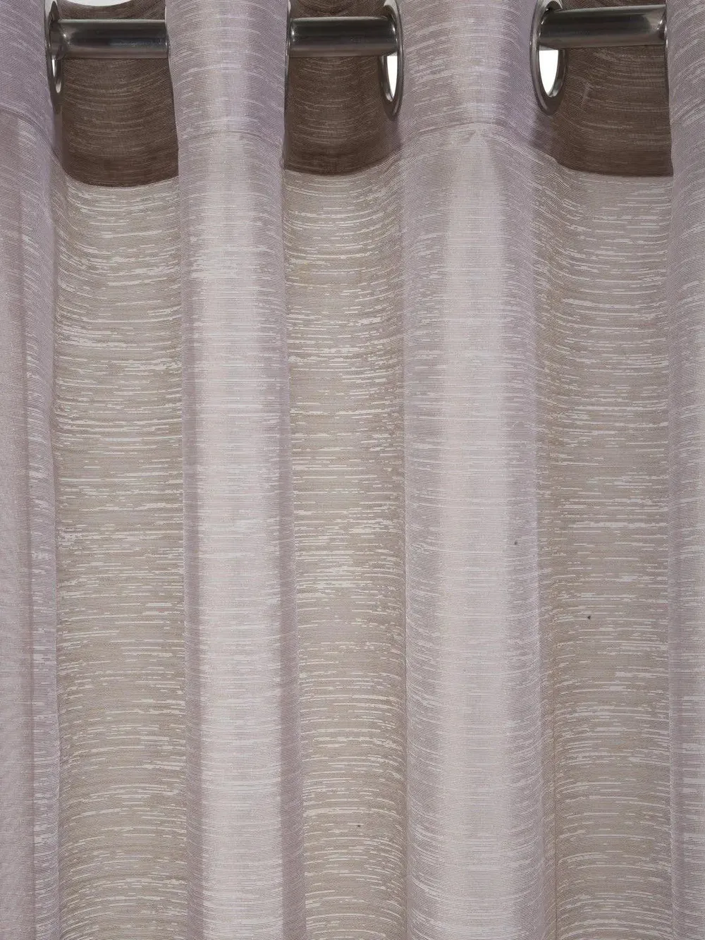 Lushomes Polyester Brown Melody Sheer Window Curtain