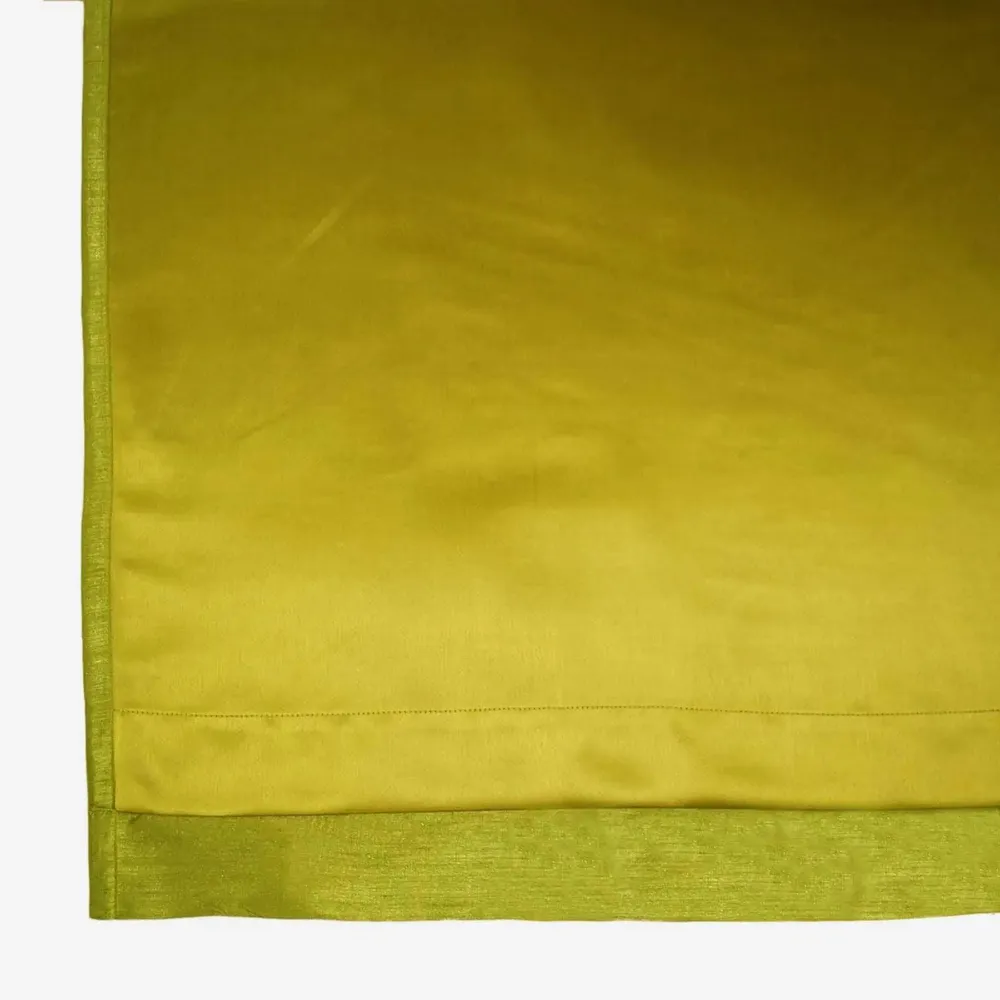 Lushomes Polyester Green Twinkle Star Curtain with Blackour Matching Lining for Long Door(54 X 108 inches, Pack of 1)
