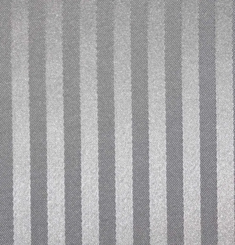 Lushomes Polyester Grey Satin Striped Blackout Long Door Curtain with 8 Metal Eyelets (54 x 108 inches, Single pc)