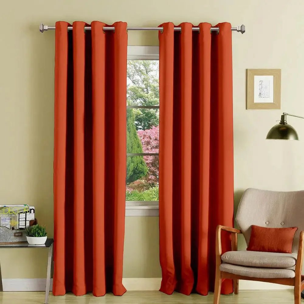 Lushomes Polyester Maroon Blackout Curtain with 8 Metal Eyelets for Long Door (Pack of 1)