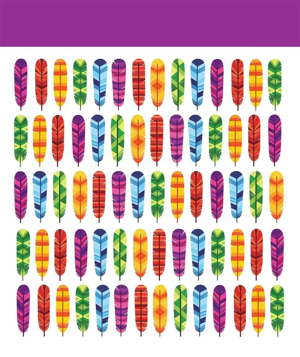 Lushomes Polyester Multicolour 3D Printed Feather Curtain for Windows