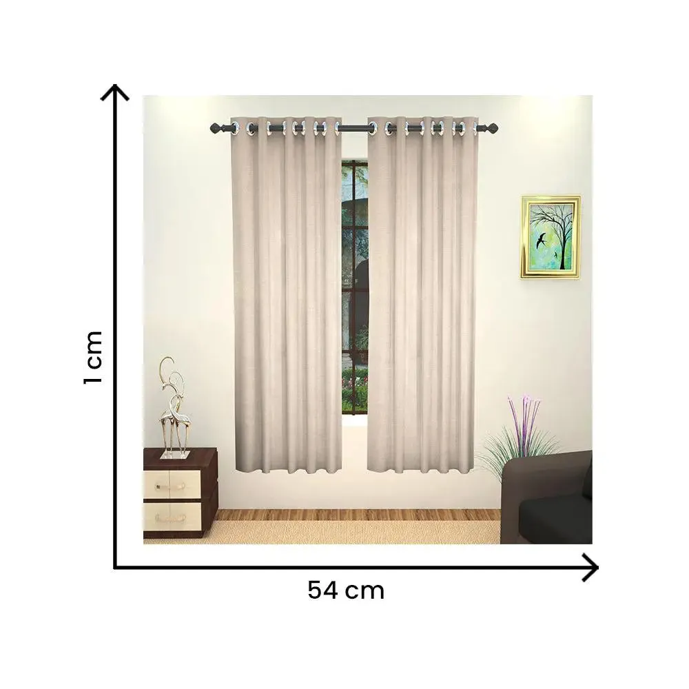 Lushomes Polyester Off-White Window Curtain