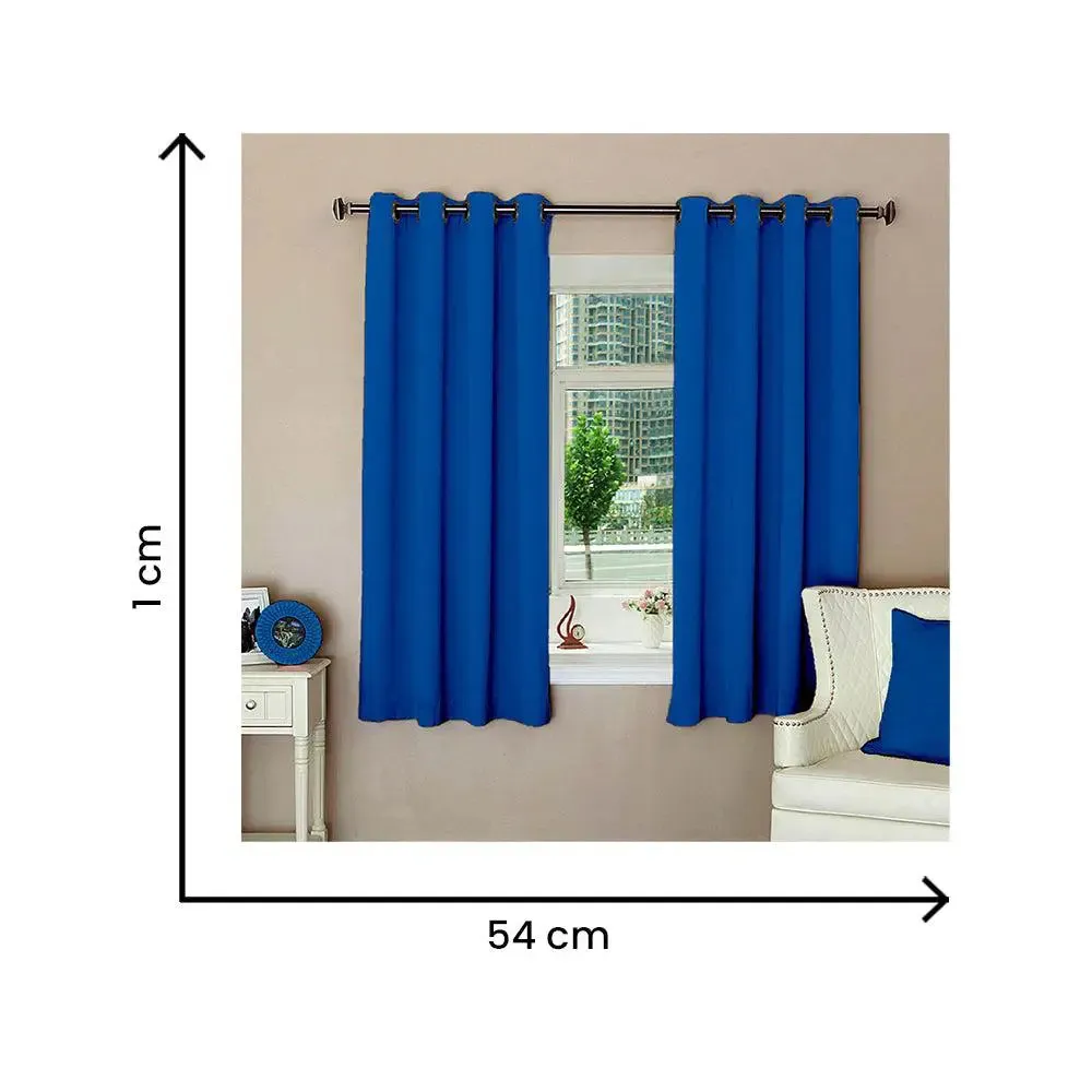 Lushomes Polyester Plain Blackout Window Curtain with 8 Metal Eyelets
