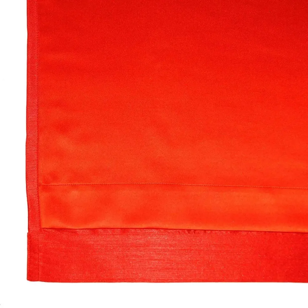 Lushomes Polyester Red Twinkle Star Curtain with Blackour Matching Lining for Long Door(54 X 108 inches, Pack of 1)