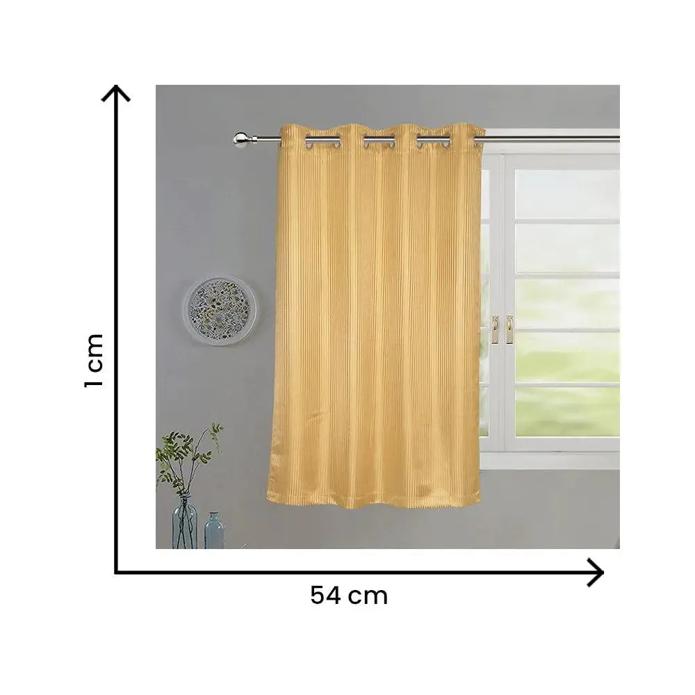 Lushomes Polyester Striped Blackout Window Curtain with 8 Metal Eyelets