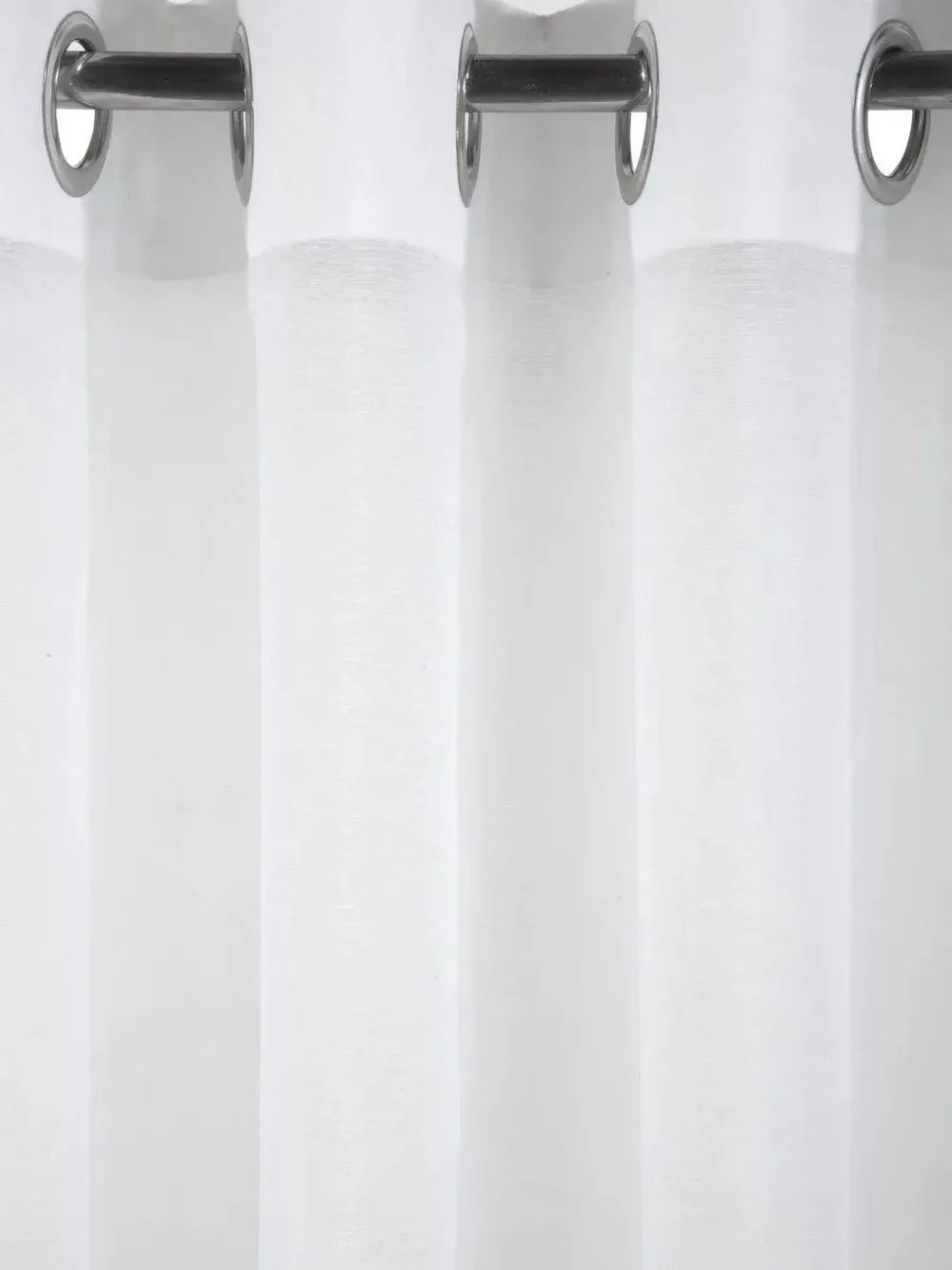 Lushomes Polyester White Melody Sheer Curtain for Windows