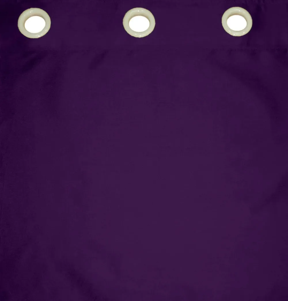Lushomes Purple Faux Silk Curtain with 6 Plastic Eyelets for Windows