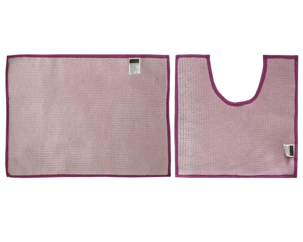 Lushomes Rasberry Rose Anti-Slip Bathmat Set