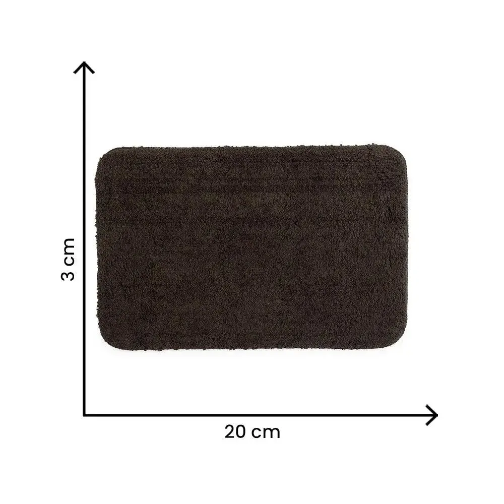 Lushomes Super Soft 1800 GSM Brown Bathroom Rug