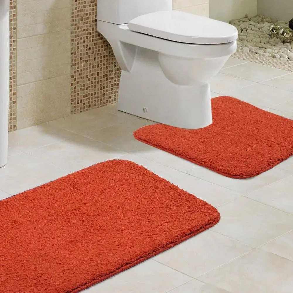 Lushomes Tan Fluffy 1800 GSM Bathroom Rug