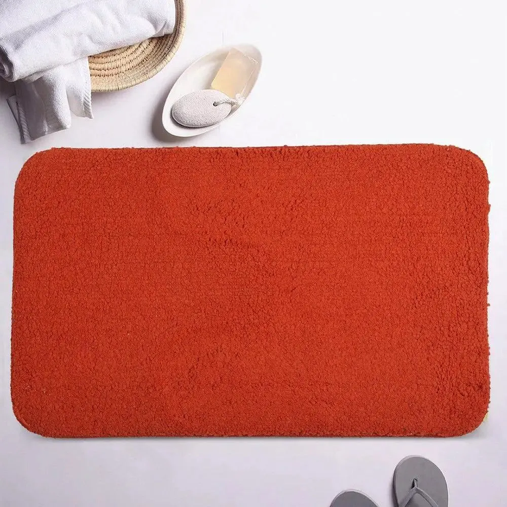 Lushomes Tan Fluffy Bathroom Rug (Polyester)