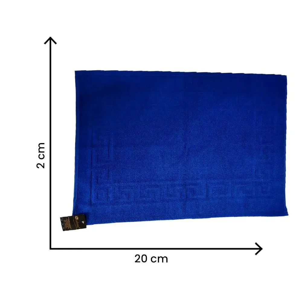 Lushomes Terry Cotton Royal Blue Spa Bathmat