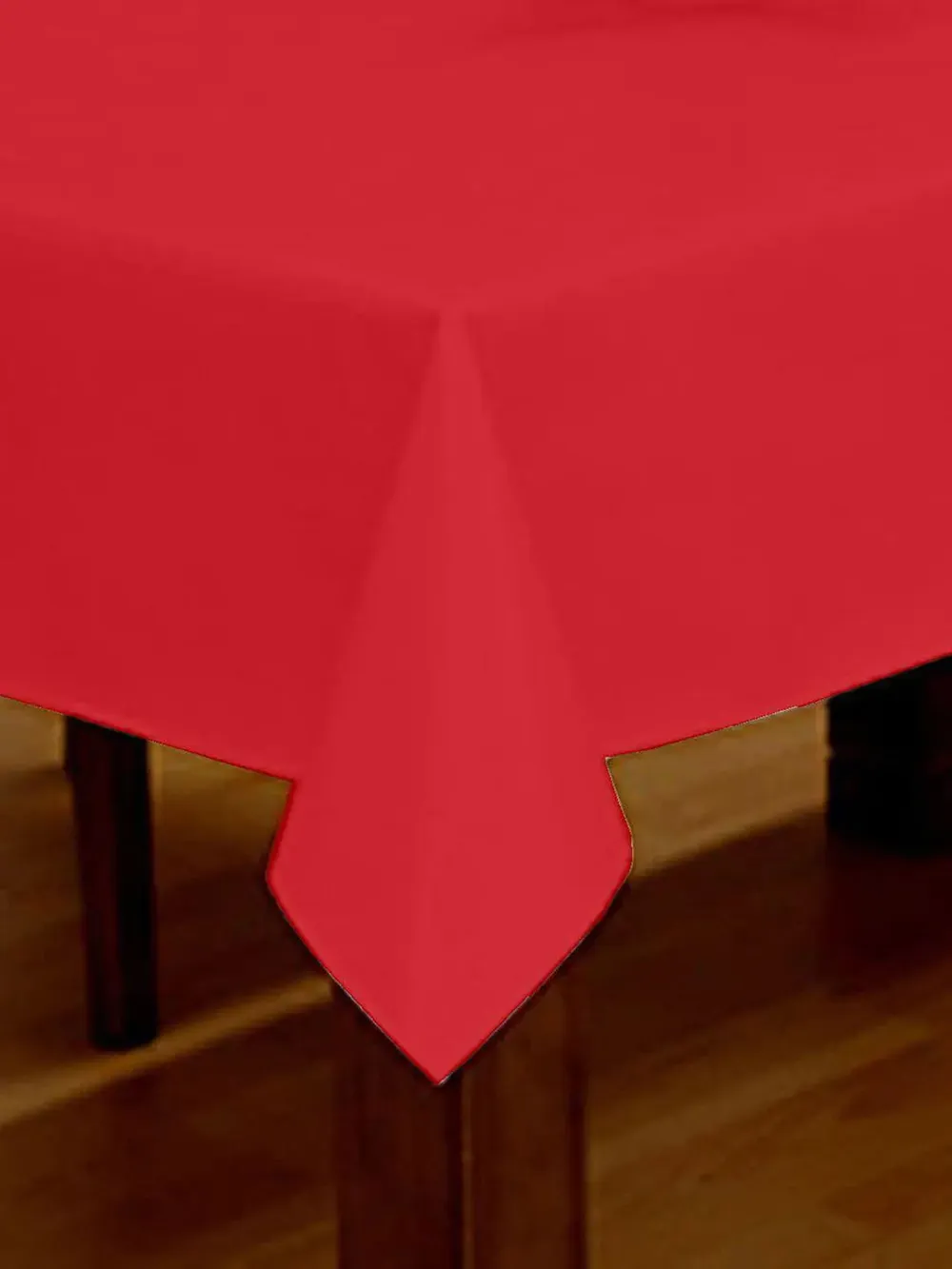 Lushomes Tomato Red Plain Dining Table Cover Cloth (Pack of 1)