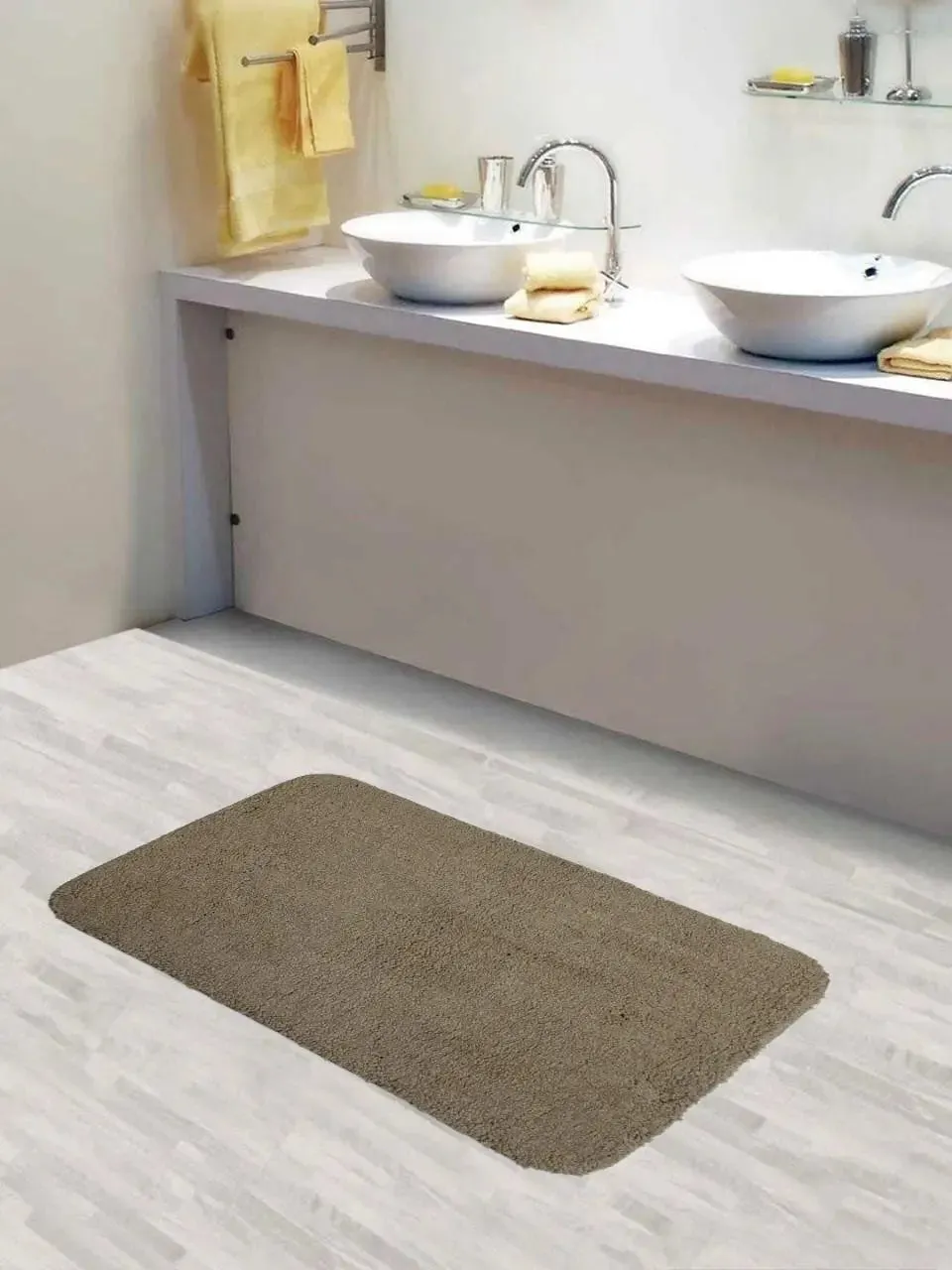 Lushomes Unique Bathmat with High-Pile Microfiber (1800 GSM)