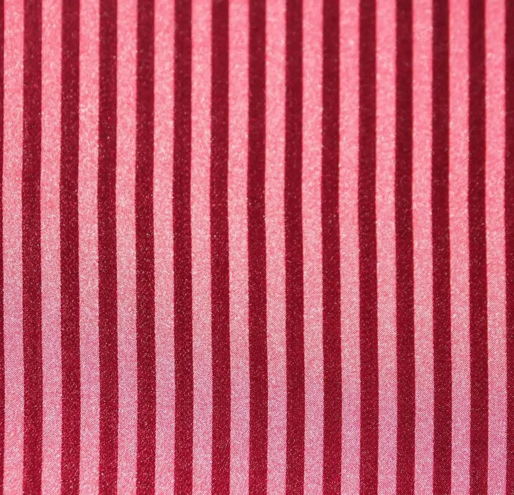 Lushomes Wine Tablecloth with Striped Center and Plain Border (Pack of 1)