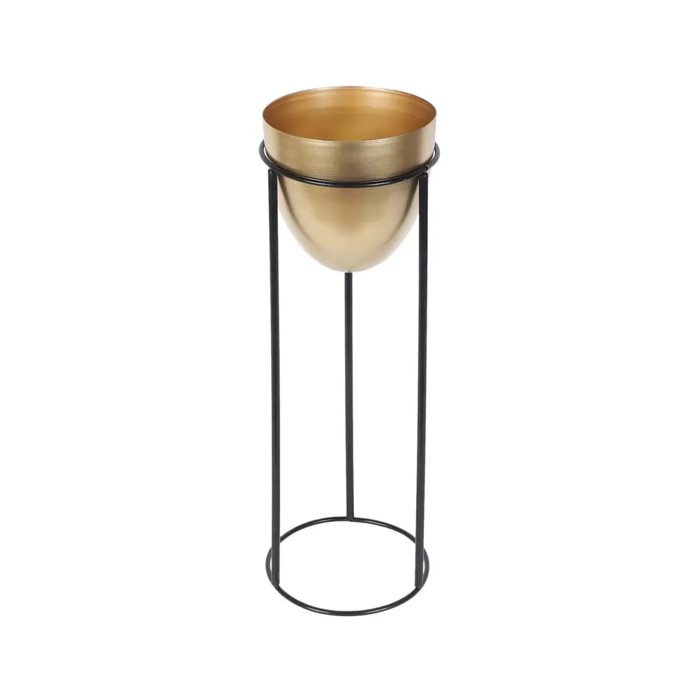 Lustrous Gold Metallic Pots (Set Of 3)