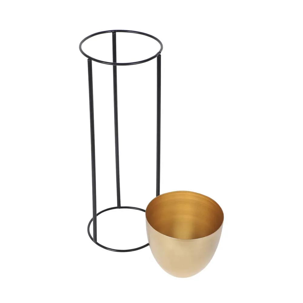Lustrous Gold Metallic Pots (Set Of 3)