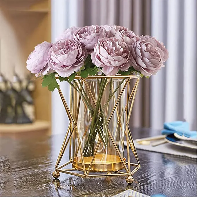 Luxe Geometric Golden Tea Light Candle Holder Single Piece