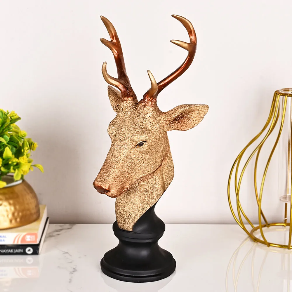 Luxe Gold Finished Resin Rendier Figurine