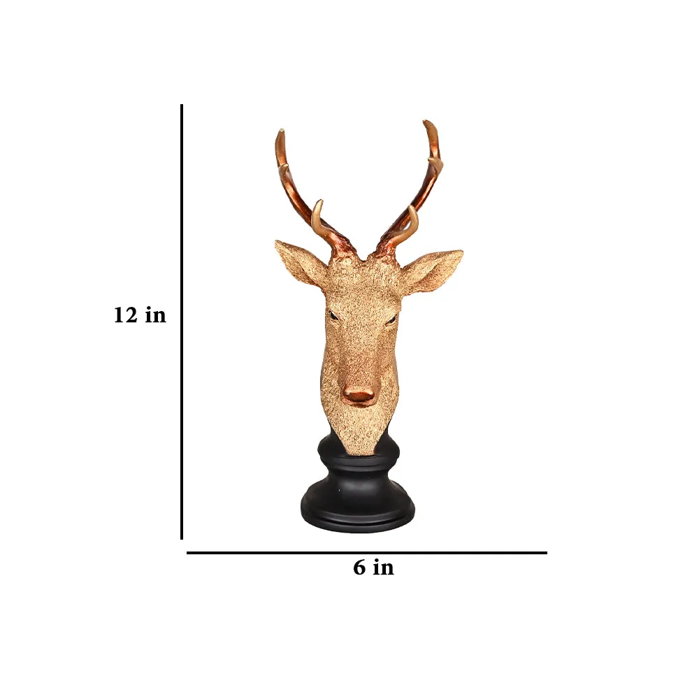 Luxe Gold Finished Resin Rendier Figurine