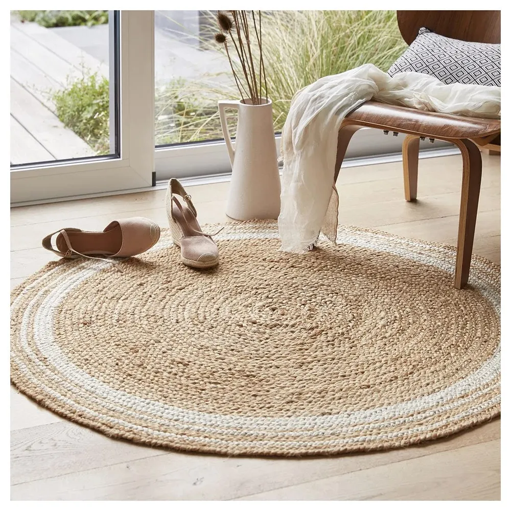 Luxe Handwoven Artsy Round Jute Rug XS (2*2ft)