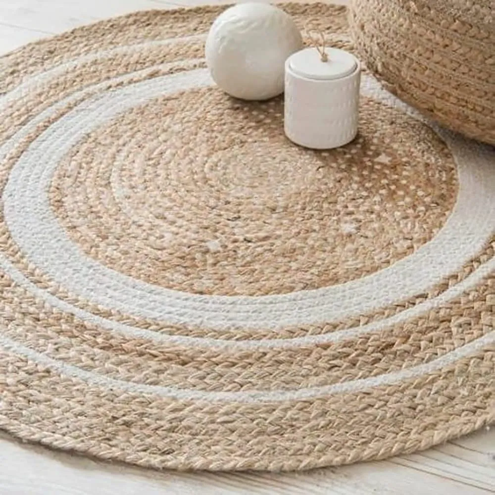 Luxe Handwoven Artsy Round Jute Rug XS (2*2ft)