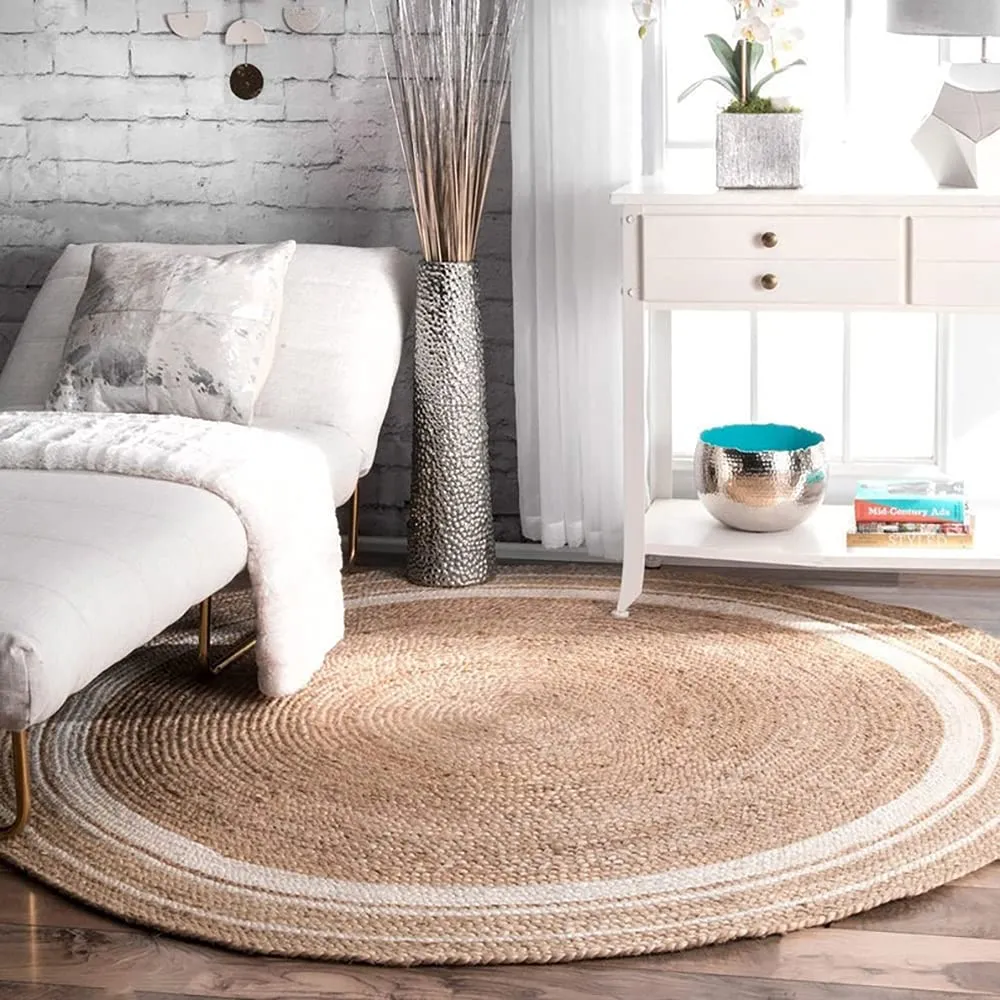 Luxe Handwoven Artsy Round Jute Rug XS (2*2ft)