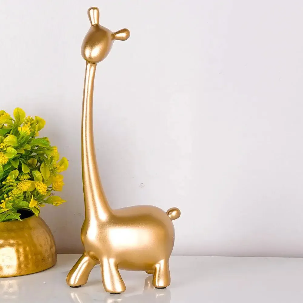 Luxe Quirky Gold Giraffe Family Figurine Single Giraffe (Large)