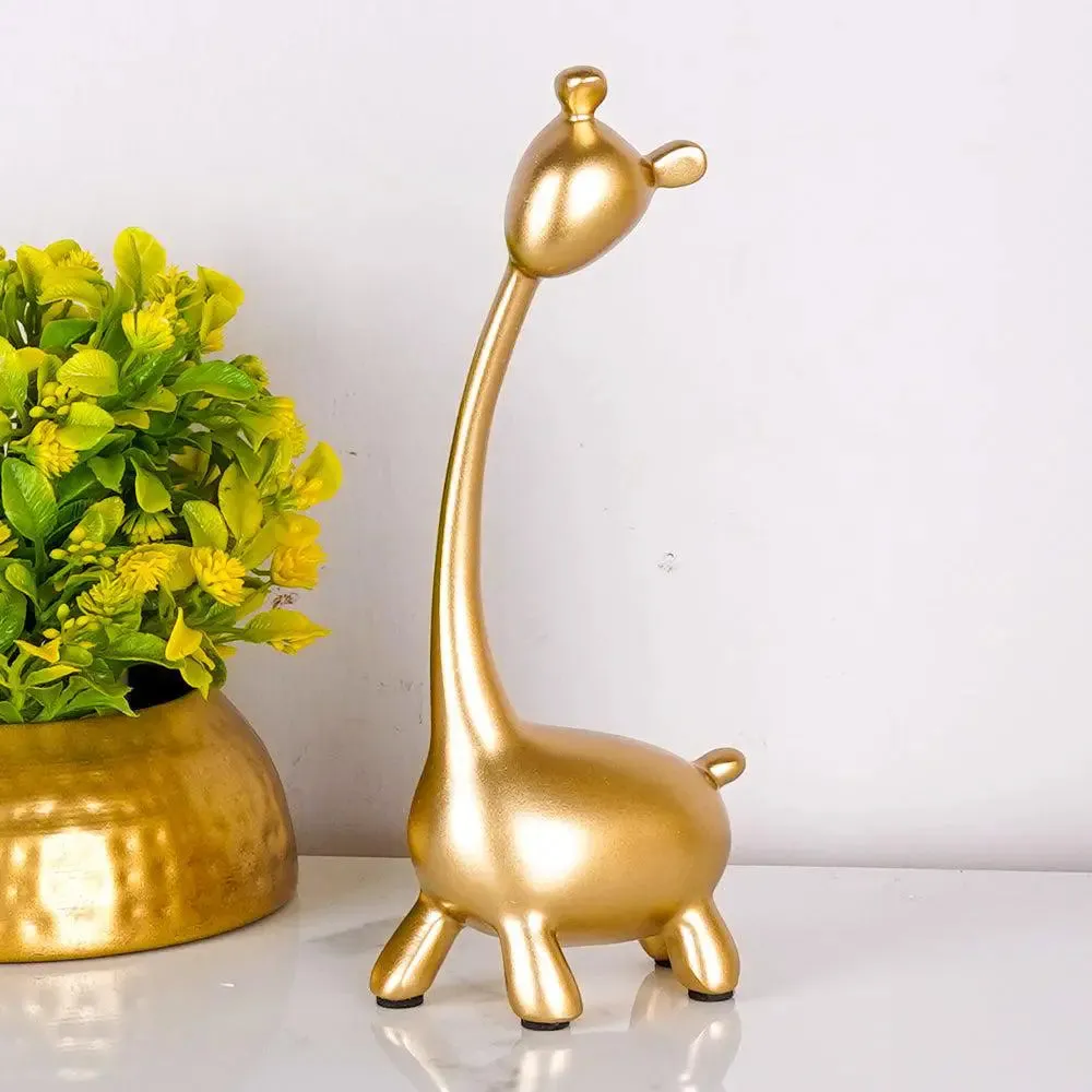 Luxe Quirky Gold Giraffe Family Figurine Single Giraffe (Large)