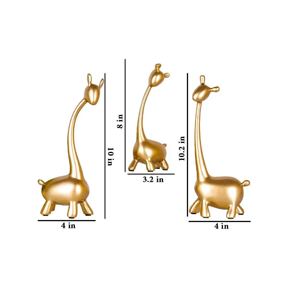 Luxe Quirky Gold Giraffe Family Figurine Single Giraffe (Large)