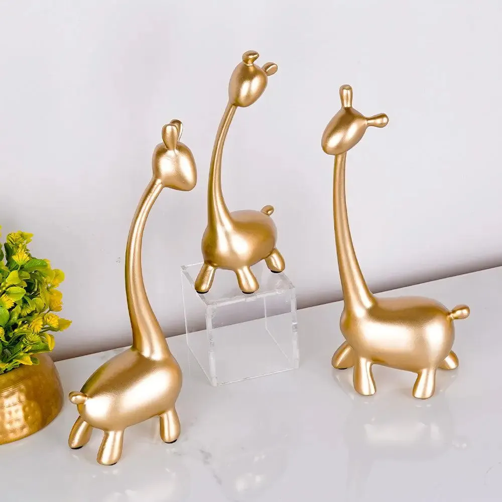 Luxe Quirky Gold Giraffe Family Figurine Single Giraffe (Large)