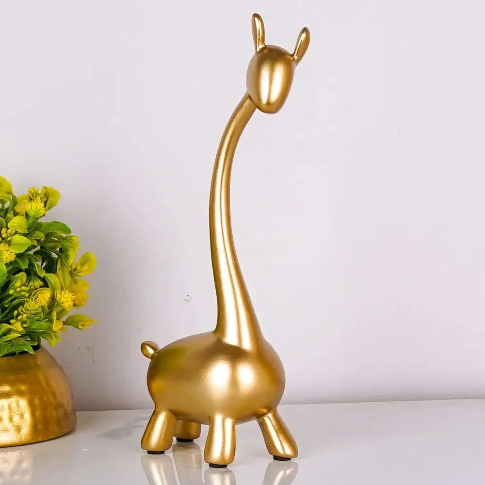 Luxe Quirky Gold Giraffe Family Figurine Single Giraffe (Large)