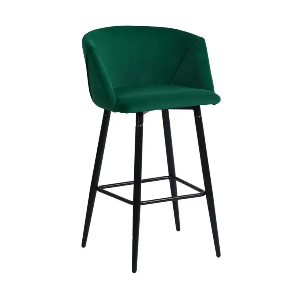 Luxurious Comfy Green Velvet Bar Chair / Long Chair Single Chair