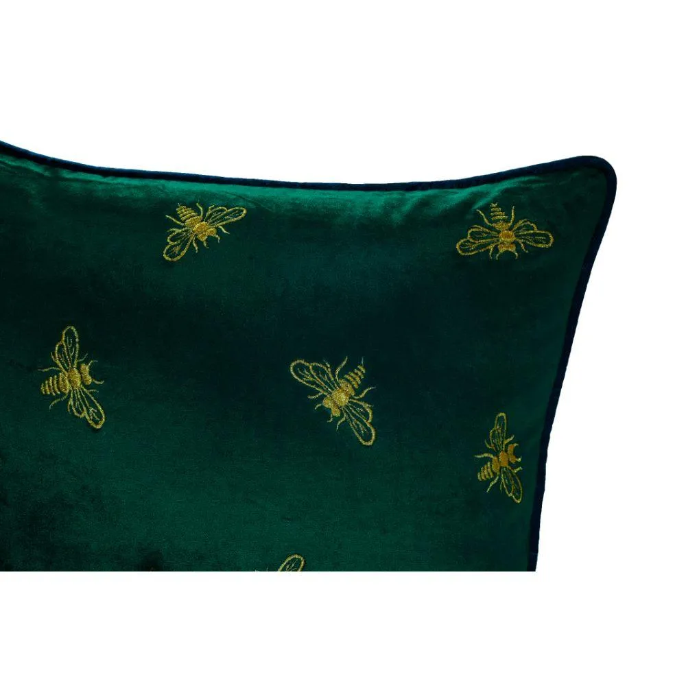 Luxurious Cotton cushion Pillow Cover with Beautiful Bee Embroidery