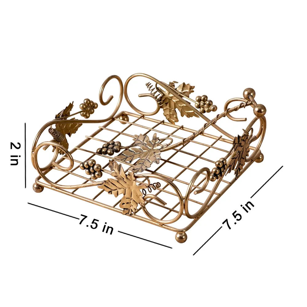 Luxurious Gold Colored Iron Decorative Napkin Holder
