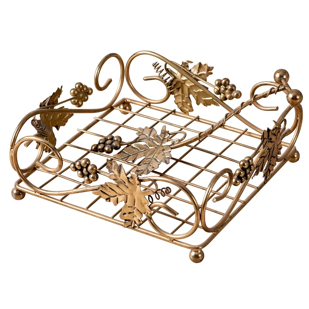 Luxurious Gold Colored Iron Decorative Napkin Holder