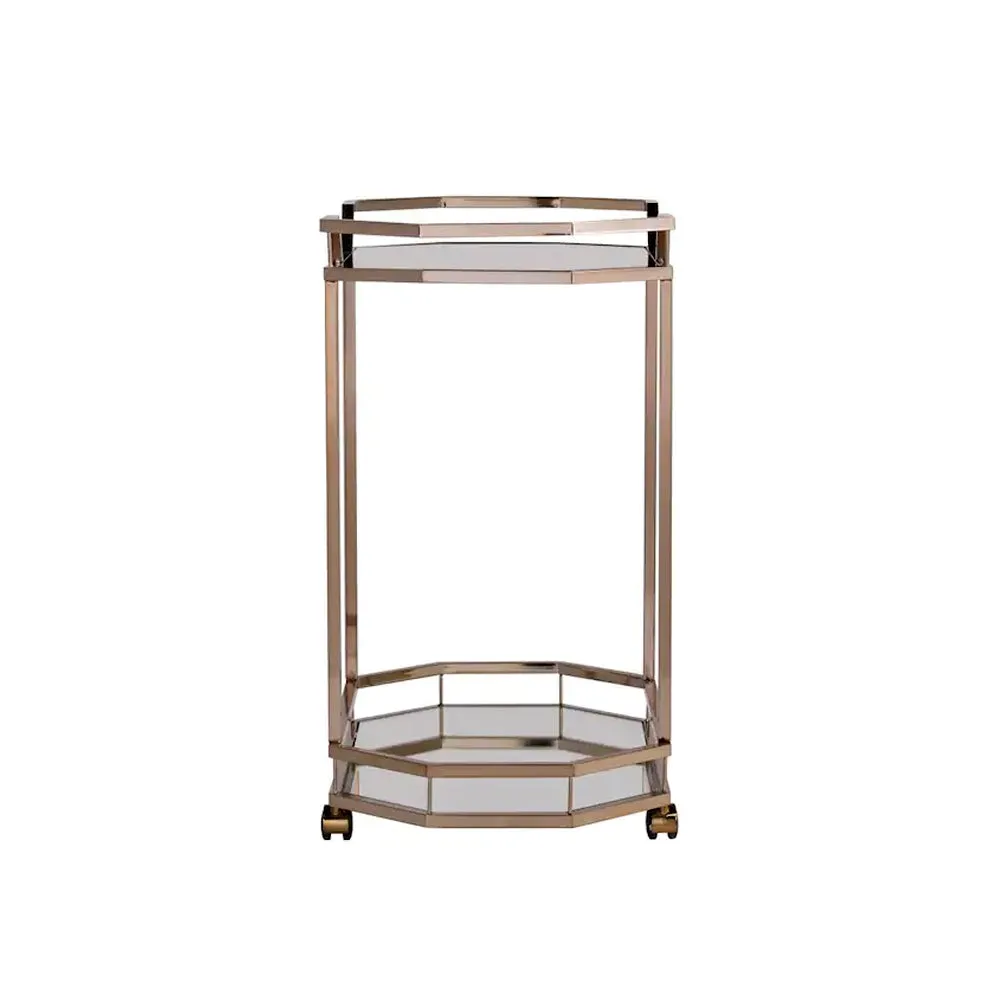 Luxurious Golden Metallic Bar Trolley